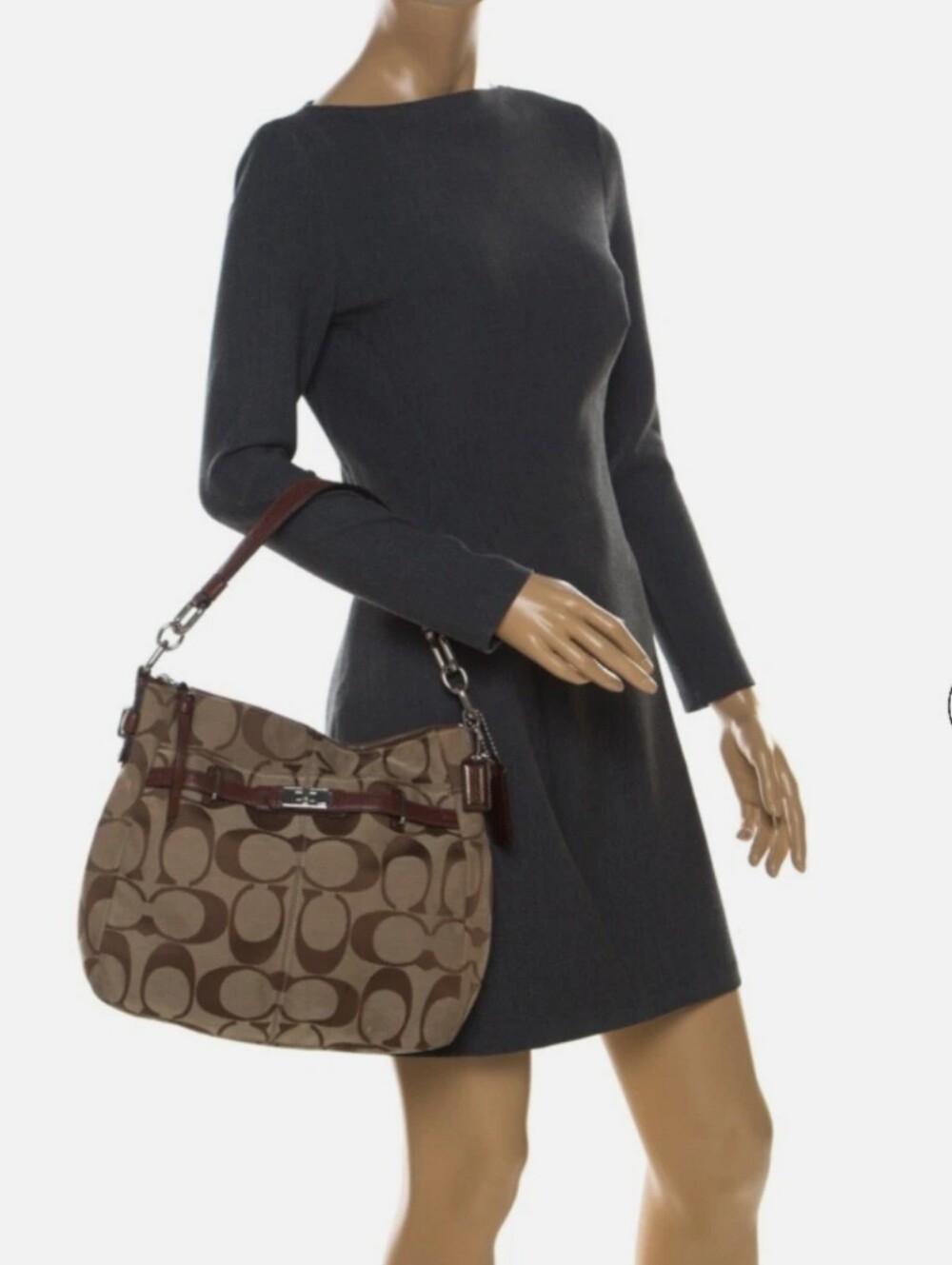 Coach Brown Signature Hobo Bag